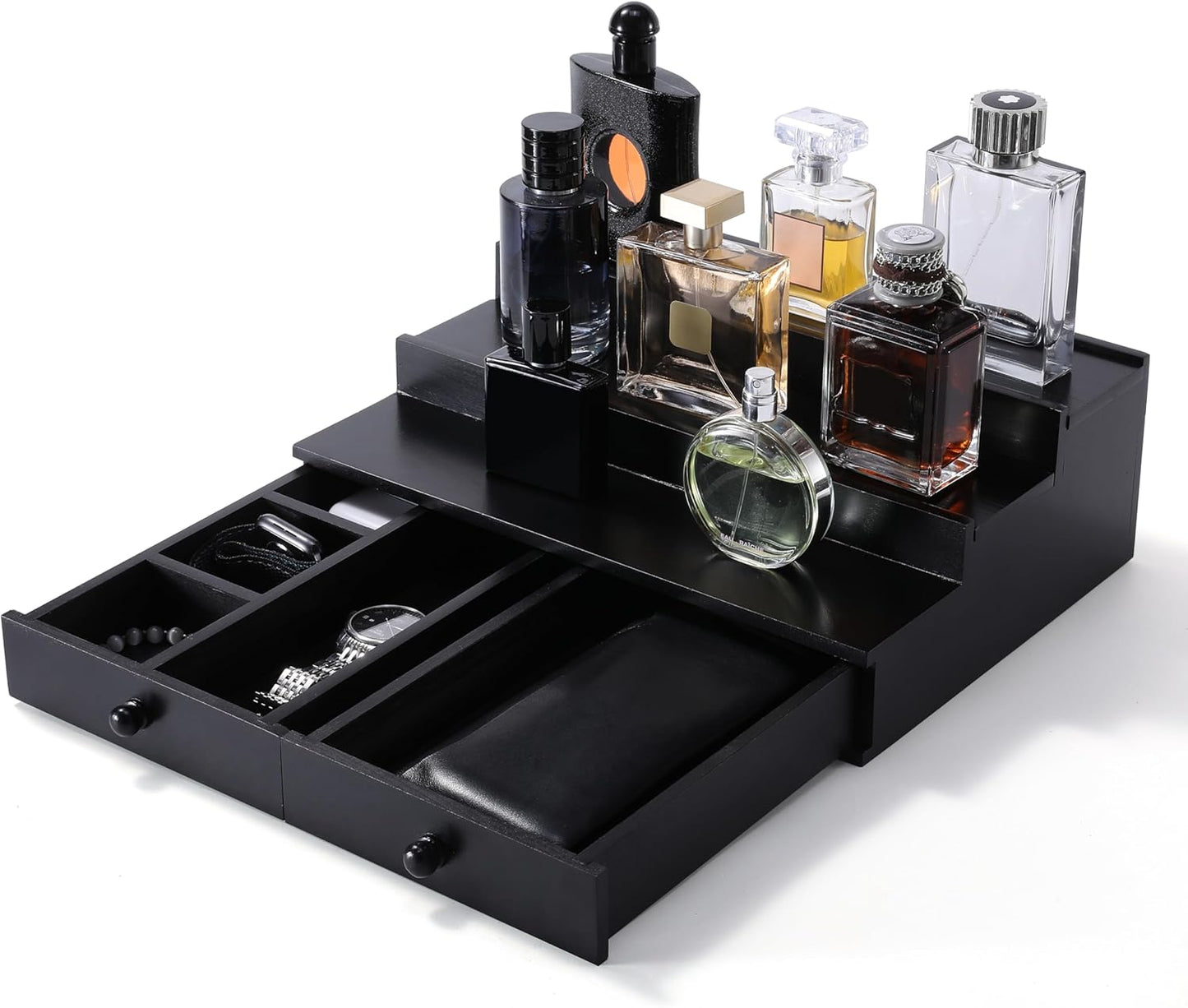 Cologne Organizer for Men - 3-Tier Wooden Cologne Stand