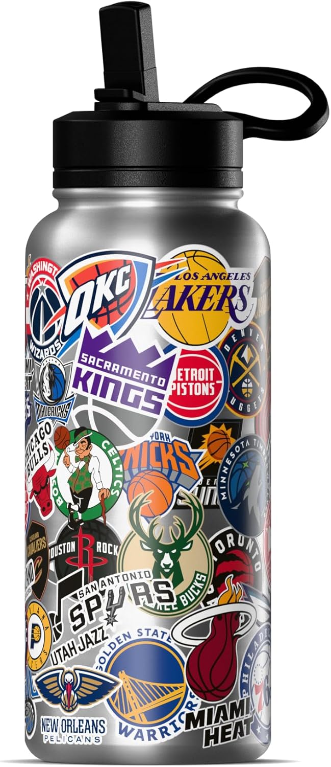 Hydrapeak NBA Insulated Water Bottle with Team Sticker Print