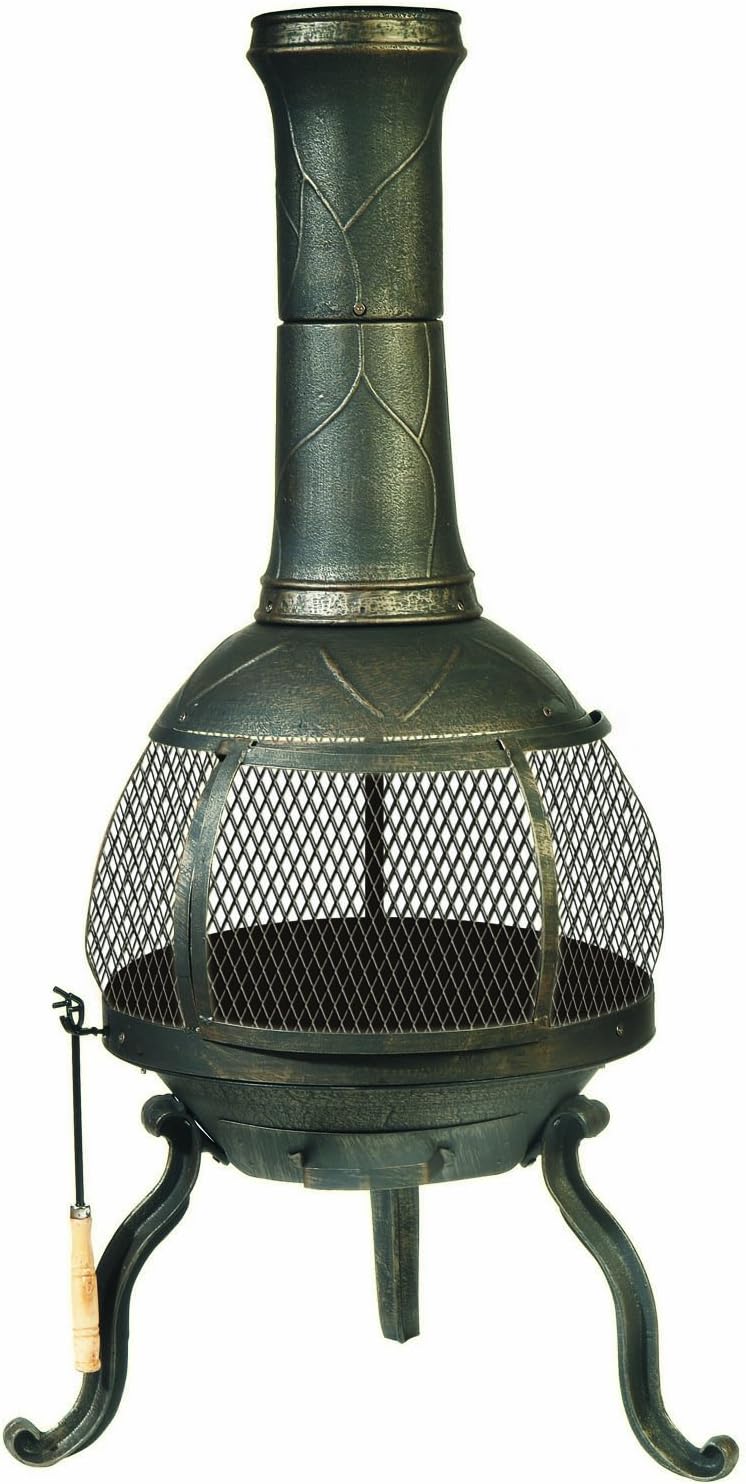 Deckmate Sonora Outdoor Chimenea Fireplace for Cozy Evenings
