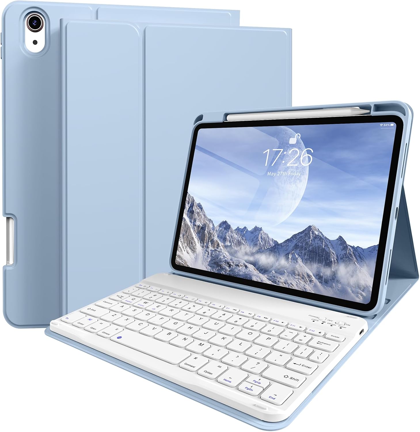 Detachable Wireless Keyboard Case for iPad 11/10th Gen 2025/2022
