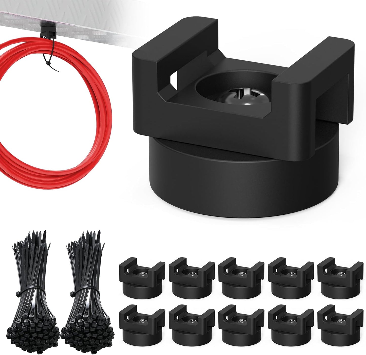 Magnetic Cable Zip Tie Mounts Set - Fast & Secure Organization