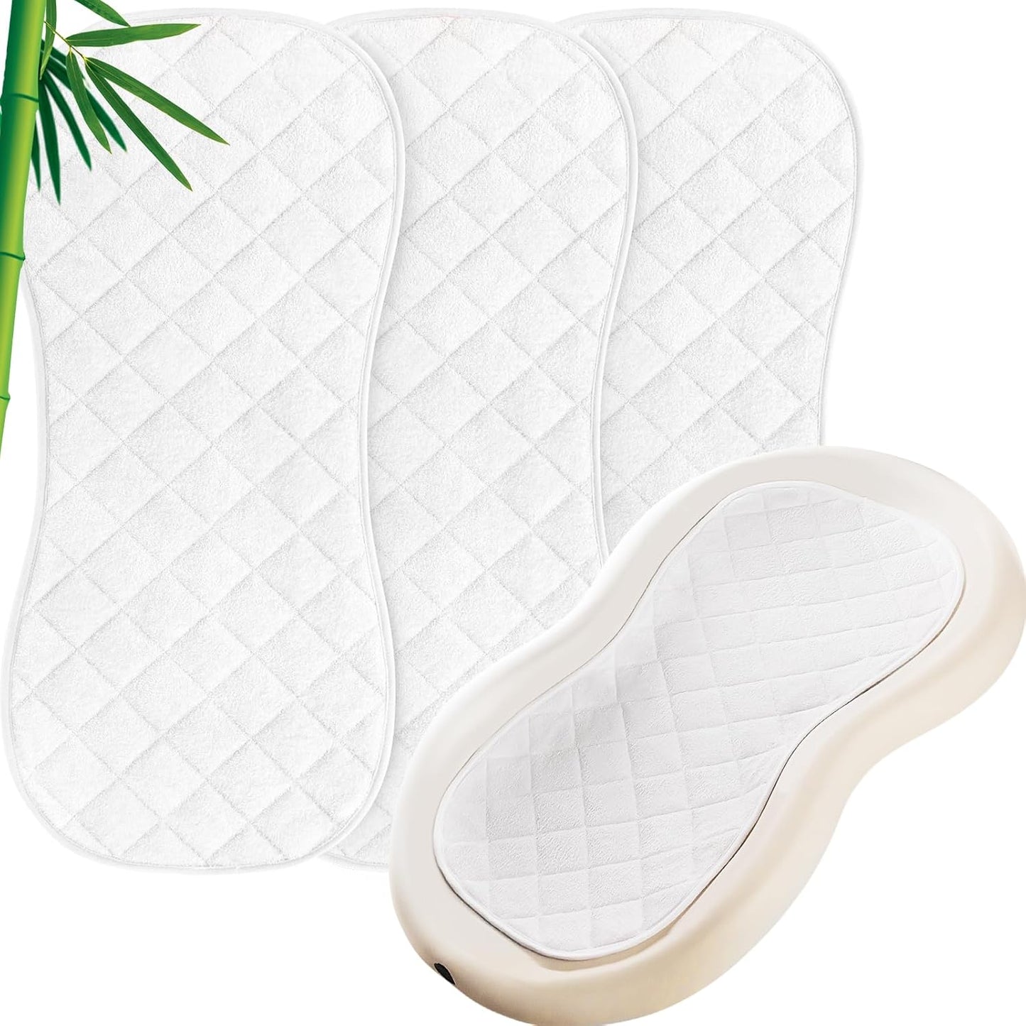 Ultra-Soft 3-Pack Waterproof Changing Pad Liners by Moonsea