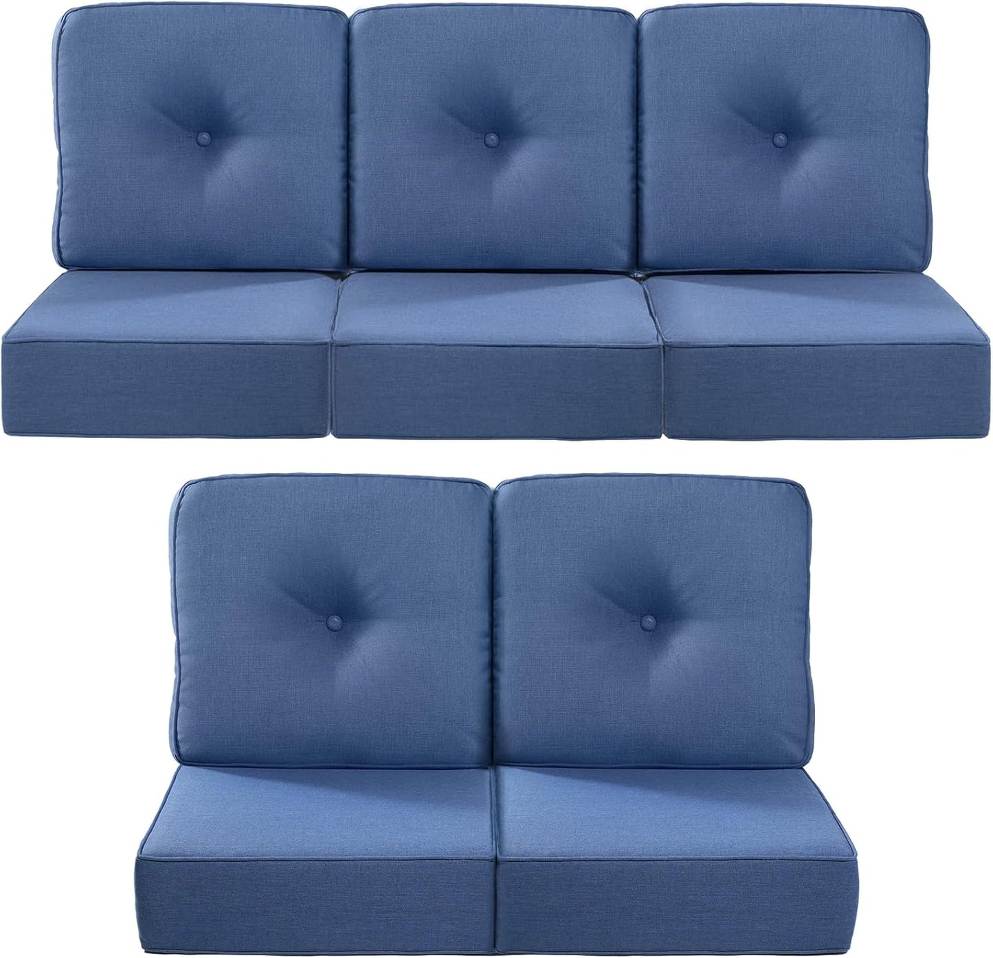 Luxury 6-Inch Outdoor Cushions for Patio Set - Set of 5