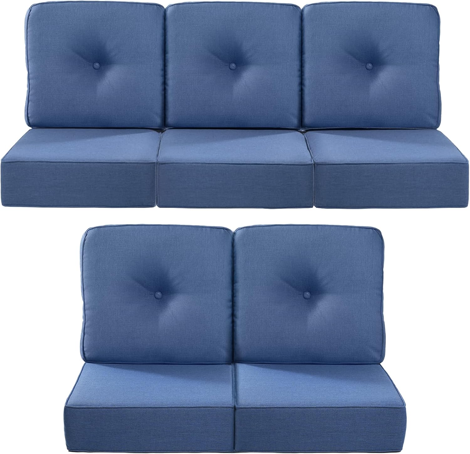 Luxury 6-Inch Outdoor Cushions for Patio Set - Set of 5