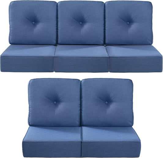 Luxury 6-Inch Outdoor Cushions for Patio Set - Set of 5