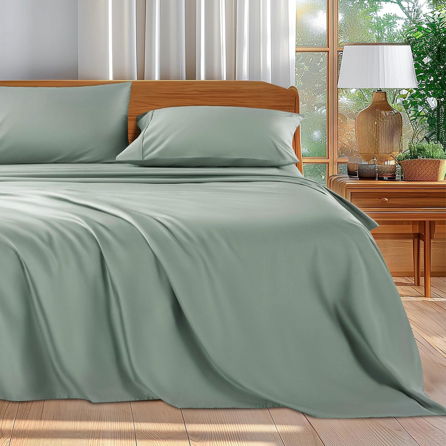 100% Cotton Queen Size Sheets Set for Luxury Comfort