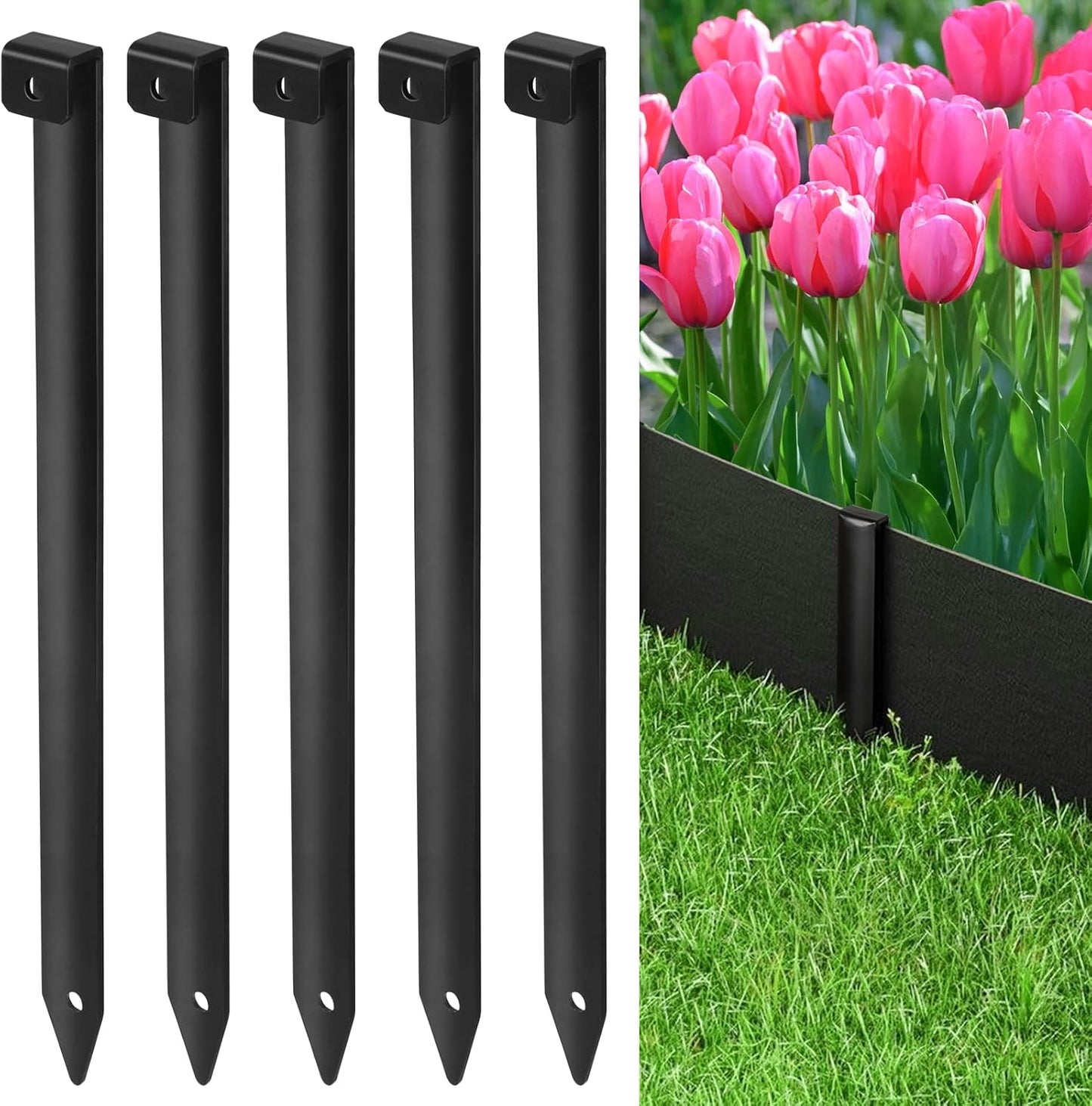 Durable Landscape Edging Metal Stakes for Garden Projects