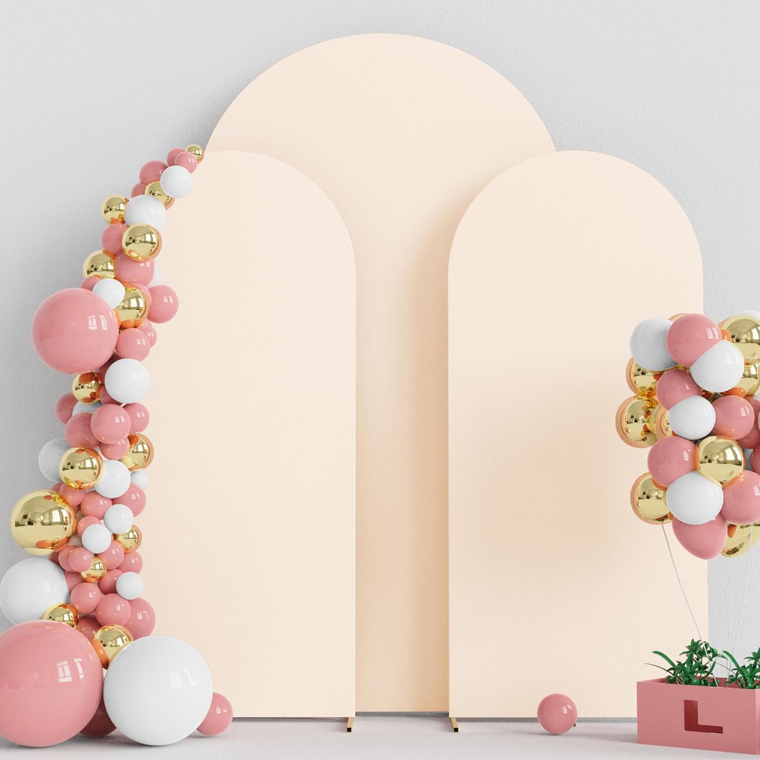 Wokceer Wedding Arch Cover Set of 3 for Stunning Backdrops
