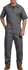 Short Sleeve Coverall for Men - Zipper Front Work Jumpsuit