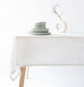 Plaid Farmhouse Picnic Grid Tablecloth 60 x 120 in - Charcoal Grid