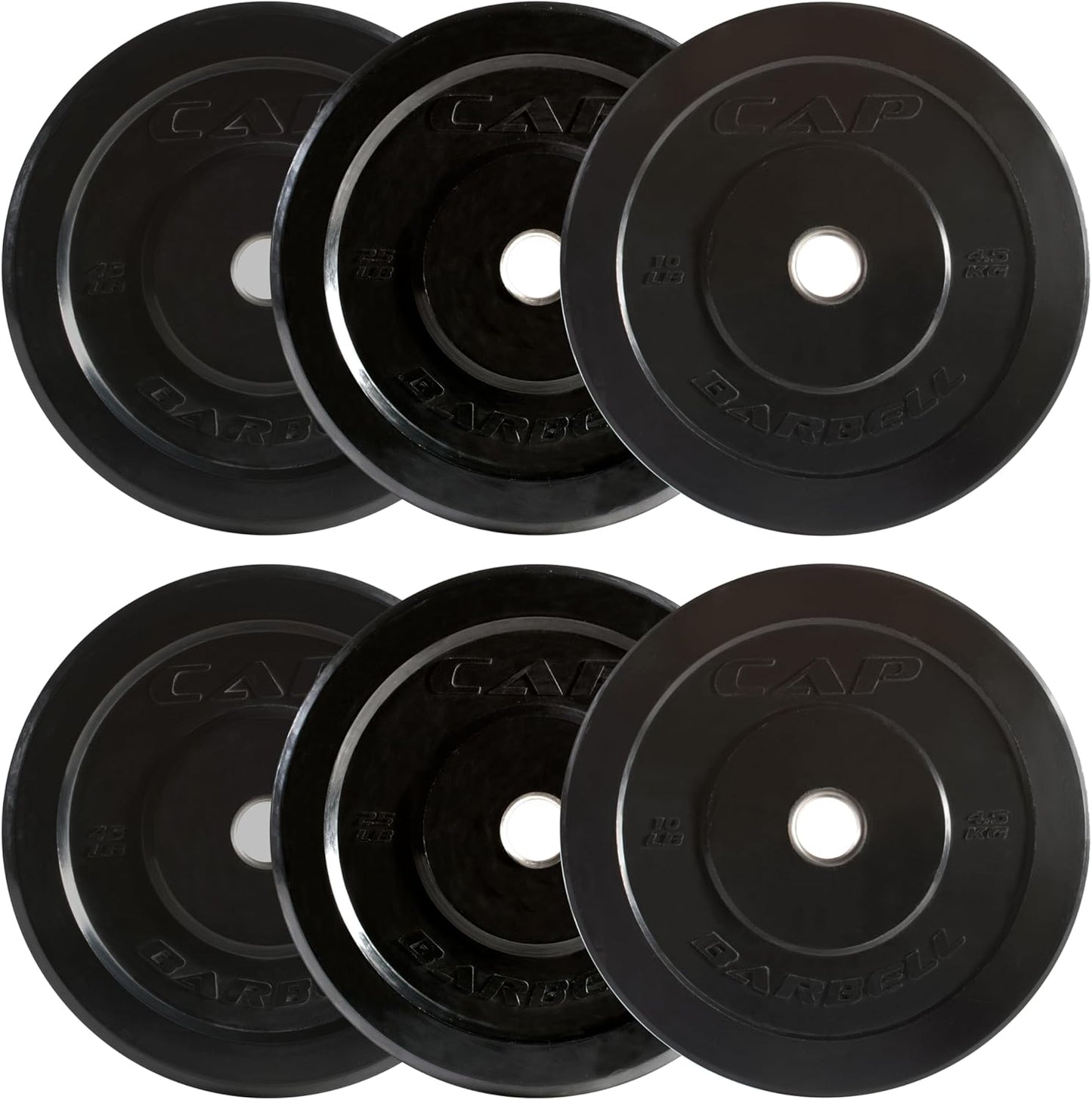 CAP Barbell Olympic Bumper Plate Weight Set for Serious Lifters