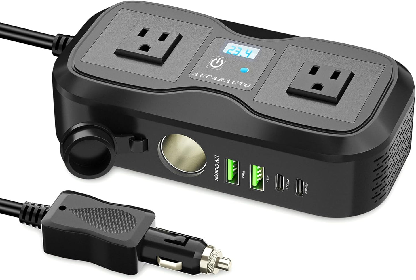 7 in 1 Car Power Inverter with Fast Charging for All Devices