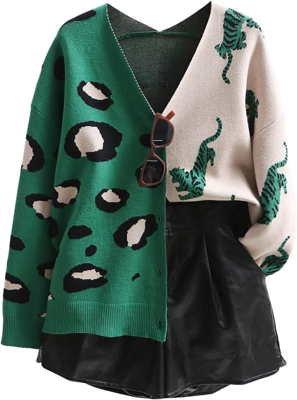Leopard Tiger Print Cardigan for Stylish Women by WDIRARA