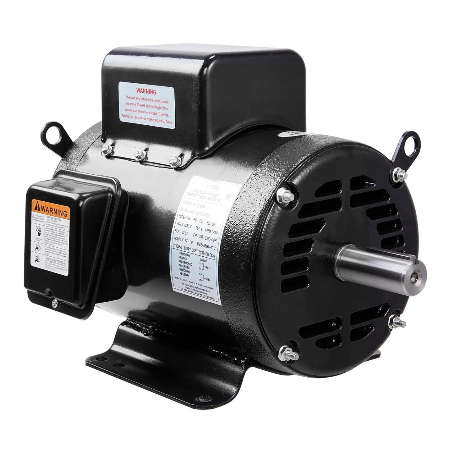 Powerful 7.5HP Air Compressor Motor - VEVOR Replacement