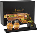 Kollea Camouflage Whiskey Decanter Set with Grenade Shot Glasses
