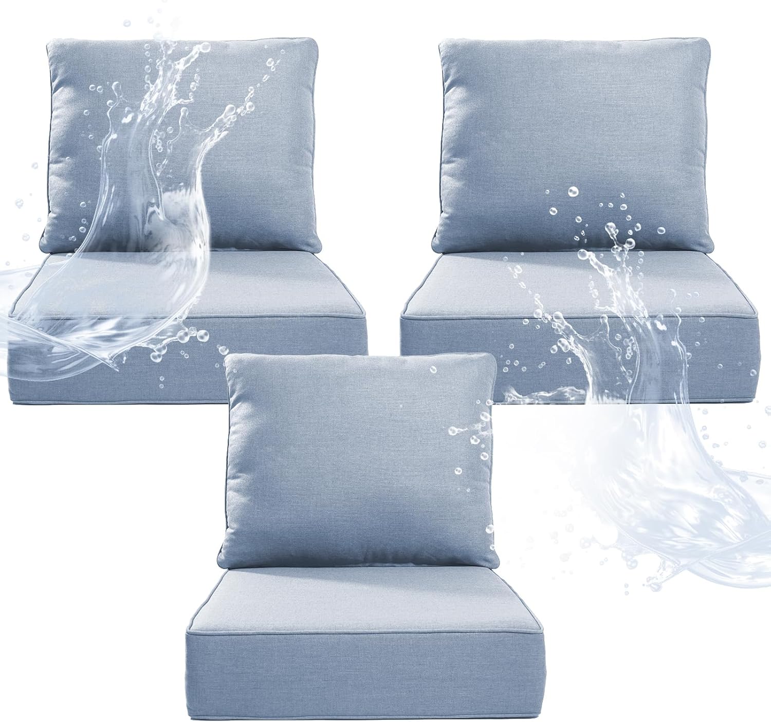 6in Thicker Outdoor Chair Cushion Set for Ultimate Comfort