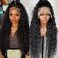 360 Glueless Drawstring Wig Human Hair 28 Inch Water Wave Style