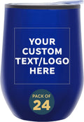 Custom Stemless Wine Tumblers 12 oz Set of 24 for Events
