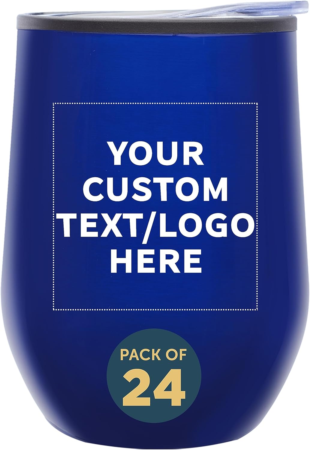 Custom Stemless Wine Tumblers 12 oz Set of 24 for Events