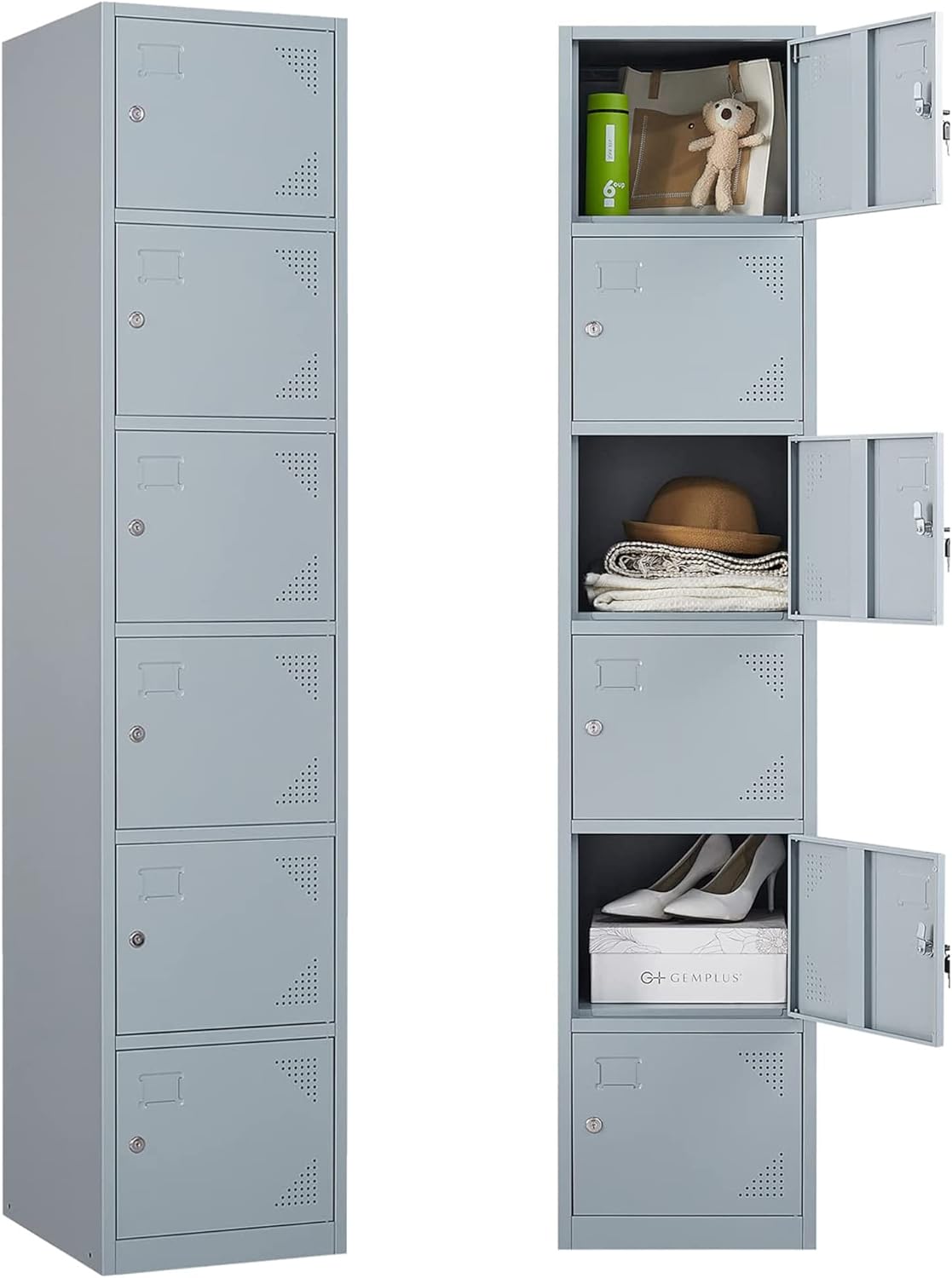 Letaya Metal Lockers for Employees - 71in Steel Storage Cabinet