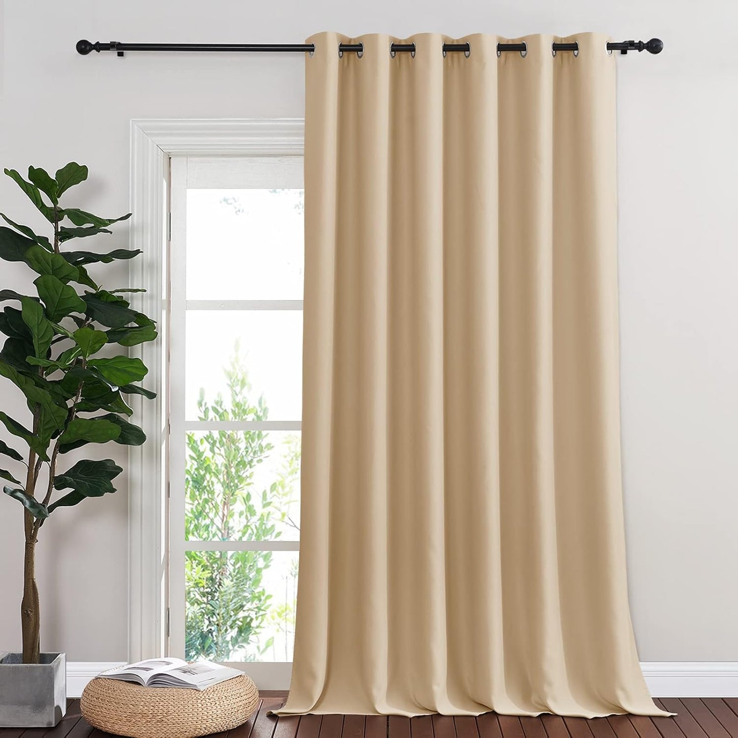 NICETOWN Room Darkening Extra Wide Curtain for Sliding Doors