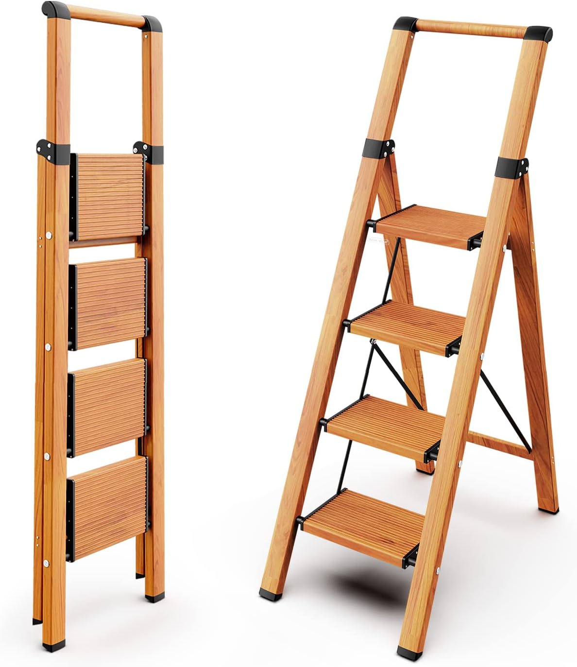 WOA WOA 4 Step Ladder for Home with Anti-Slip Pedals and Stability