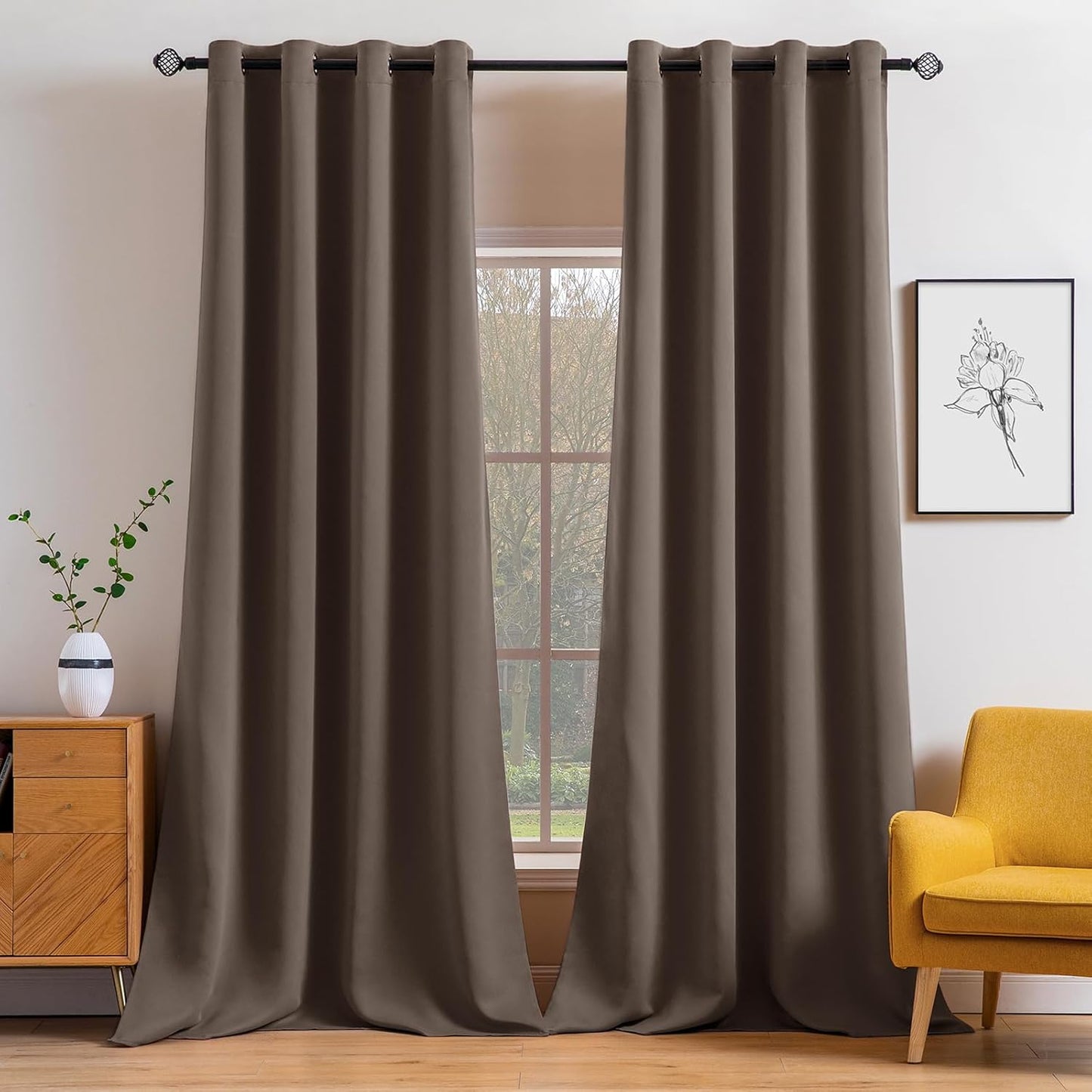 MIULEE Blackout Curtains 96 Inches Long for Light Blocking