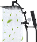Hibbent All Metal 8ft Rainfall Shower Head Combo - High Pressure Spa