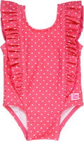 RuffleButts Girls Ruffle Strap One Piece Swimsuit - UPF 50+ Sun Shoes