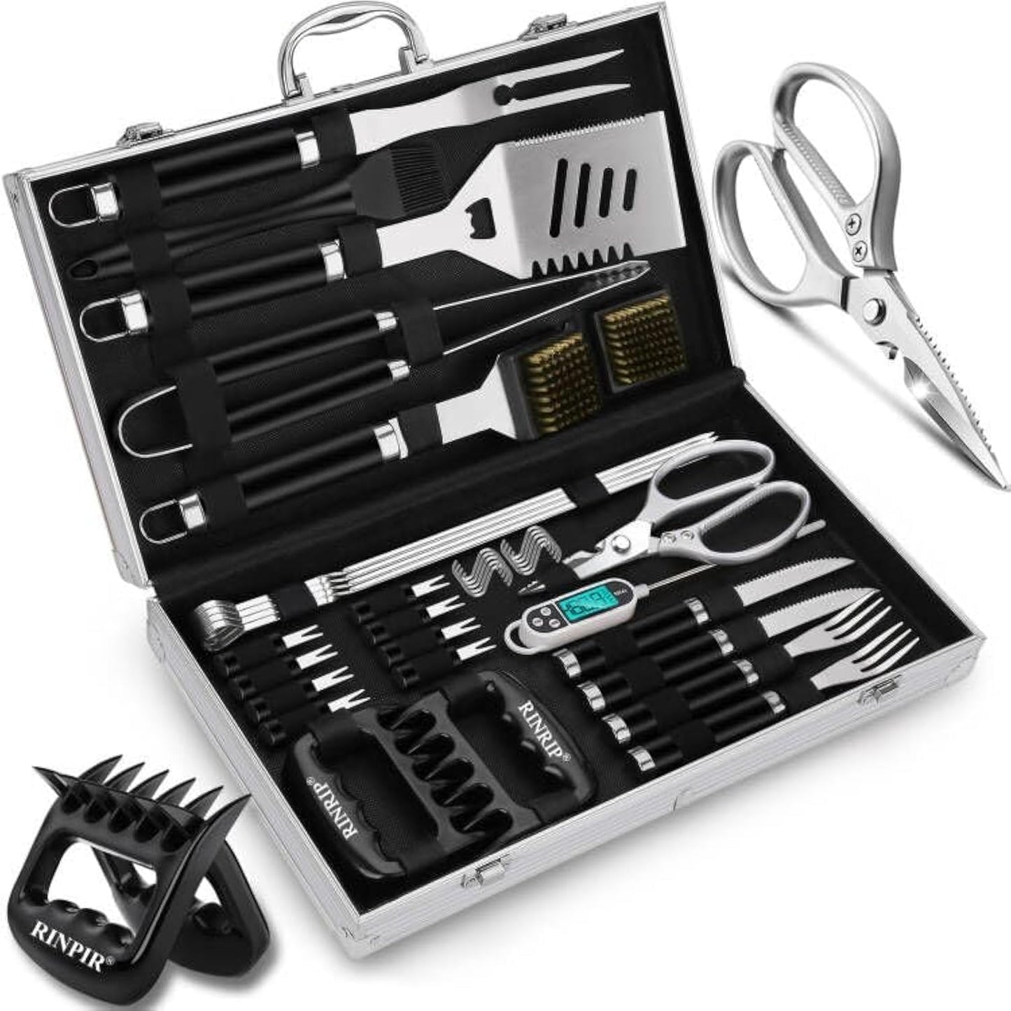 35pcs Deluxe Grilling Gifts Set for BBQ Lovers and Dads