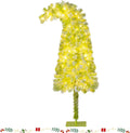 HAPPYGRILL 5 ft Pre-lit Snow-Flocked Pencil Christmas Tree - Compact