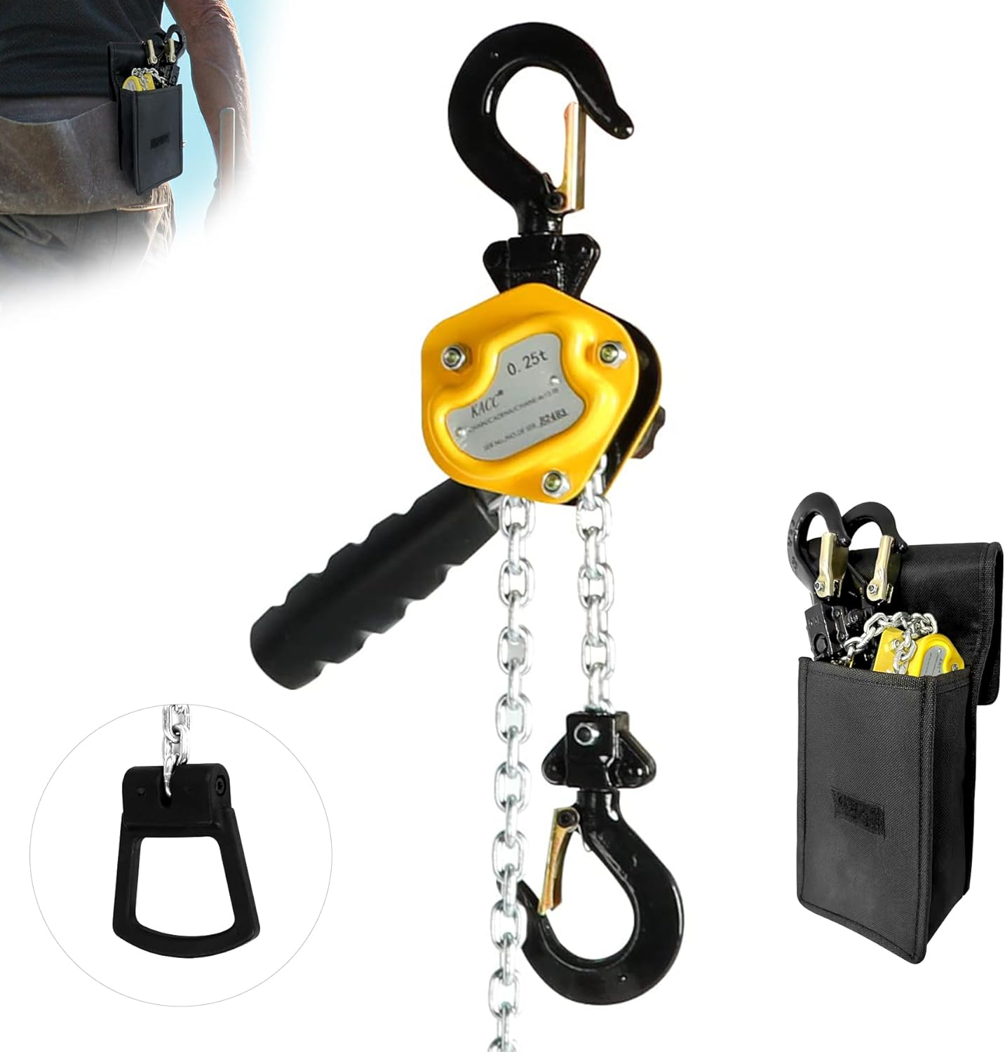 550LBS Manual Lever Chain Hoist for Easy Lifting and Transport