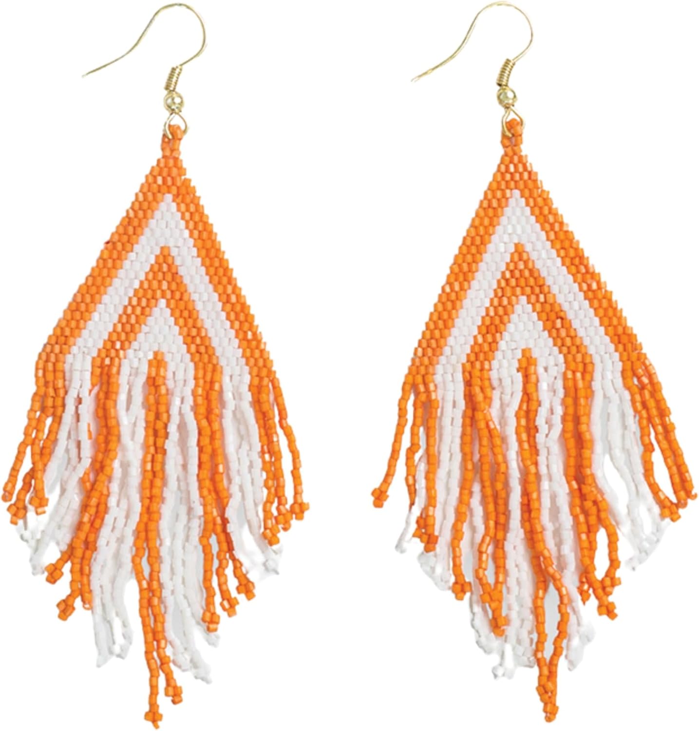 Vibrant Game Day Earrings for Women - Luxe Beaded Fringe Style