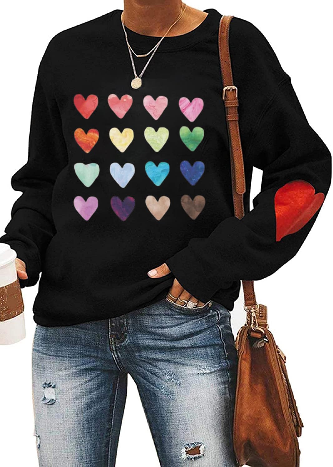 Leopard Love Heart VDay Sweatshirt by Dahuiya