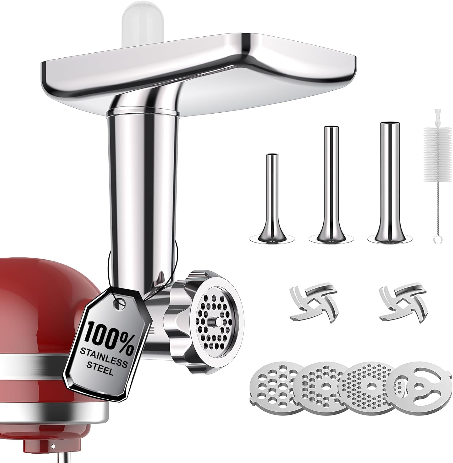 GVODE Stainless Steel Meat Grinder Attachment for KitchenAid Mixer