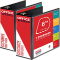 Performore 6 in 3 Ring Locking Angle D-Ring Binder - Extra Large