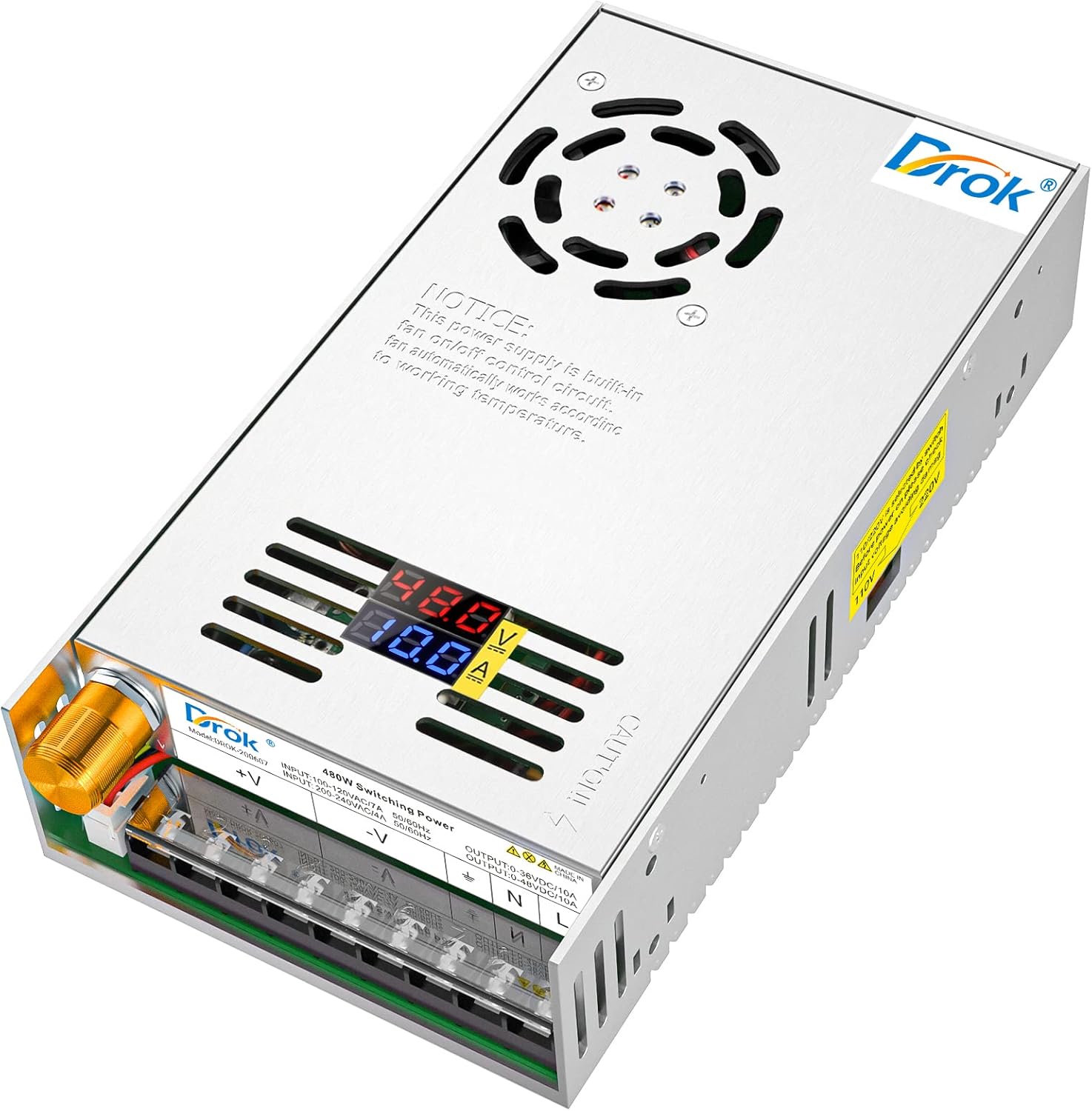 DROK 48V Power Supply: Adjustable Voltage Transformer for All Needs