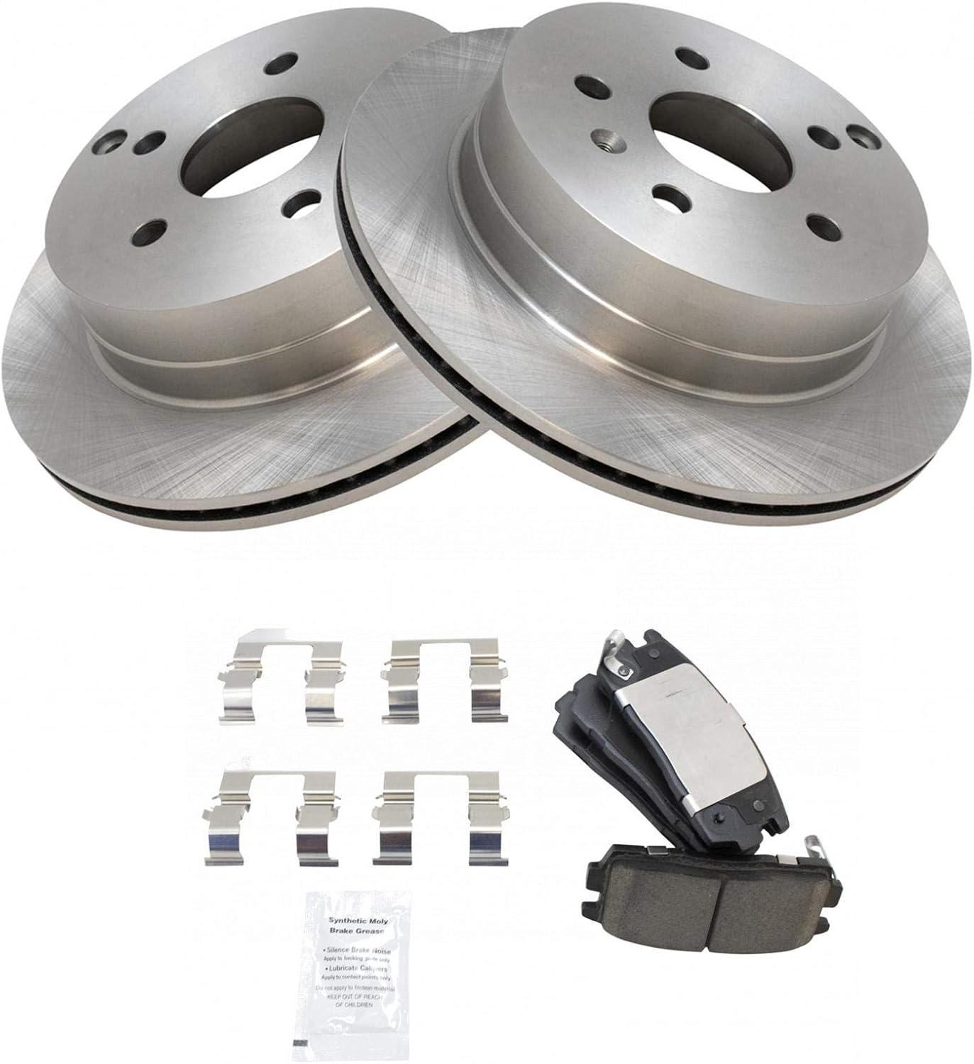 TRQ Rear Ceramic Brake Pad & Rotor Kit for Equinox Terrain SUV