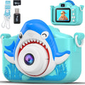 Shark Kids Camera with Cartoon Cover - Fun Personal Video Player