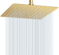 10 Inch Gold Rain Shower Head - Ultra Thin Stainless Steel Spa Shower