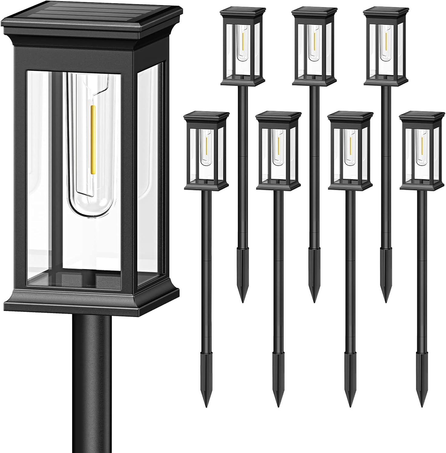 KOOPER Solar Pathway Lights Outdoor - Bright & Waterproof Design