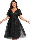 Flattering Plus Size Midi Wedding Guest Dress - Ever-Pretty