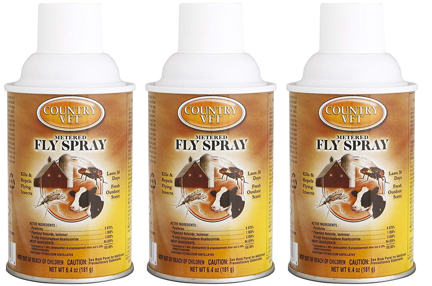 Country Vet Metered Fly Spray Pack of 3 for Effective Insect Control