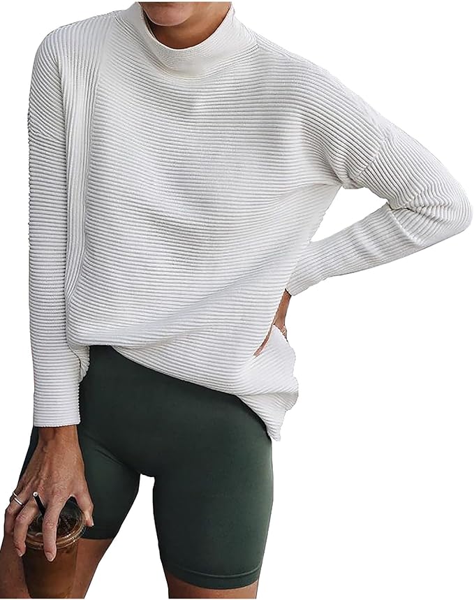 Cozy Long Sleeve Turtleneck Sweater for Women - Fashionable Knit