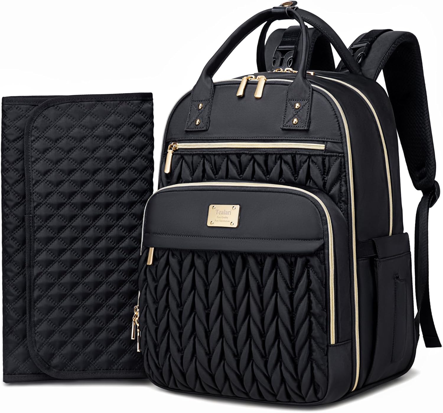 Stylish Waterproof Diaper Bag Backpack with Changing Pad