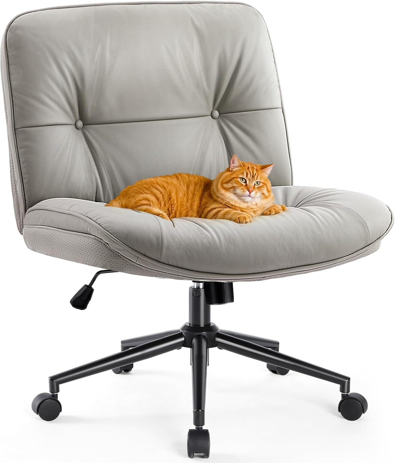 Sweetcrispy Criss Cross Armless Office Chair for Comfort & Style