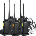 eSynic 5-Pack Walkie Talkies 3 Miles Range - Clear VOX Communication