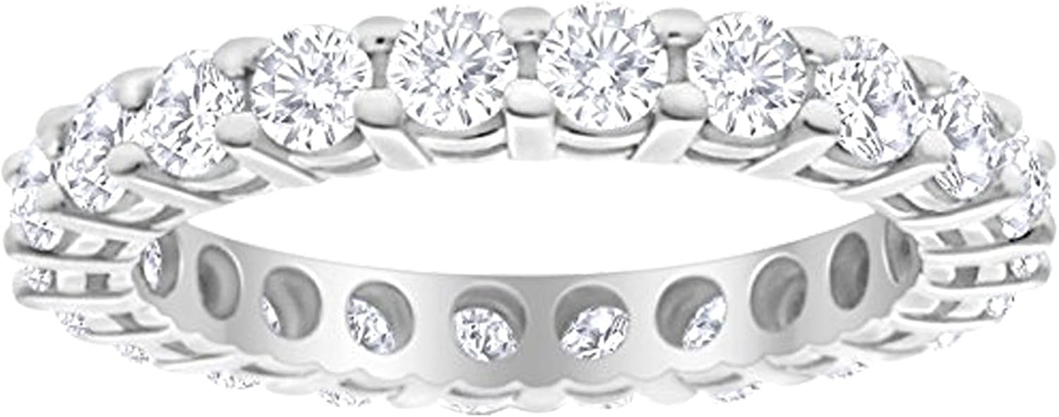 3/4 Carat 14K White Gold Round Diamond Eternity Ring Band