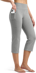 Women's High Waist Yoga Capris 21in Crop - Straight Fit Comfort