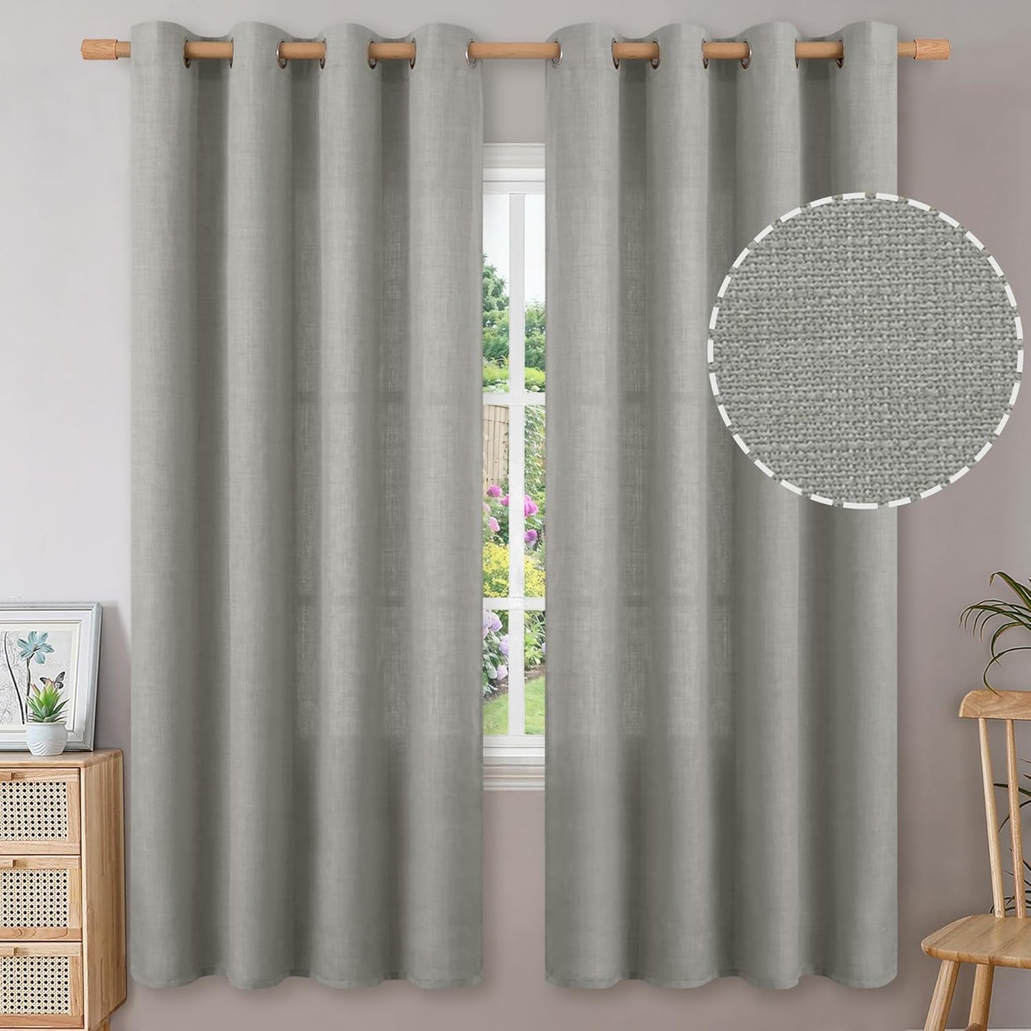 BGment Curtains 72 Inches Long for Living Room and Bedroom